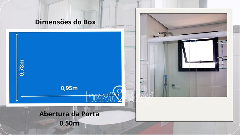 i203A- Studio Luxo, Ar Condicionado e Garagem