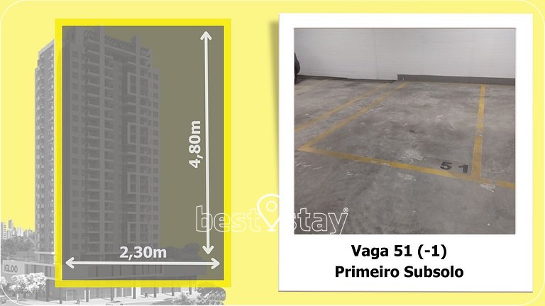i164A - Studio, Condomínio Clube, Garagem Gratuita