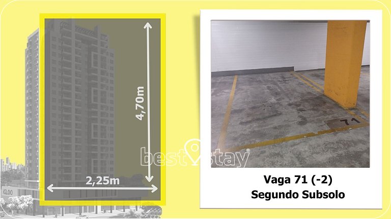 i095A- ACHOU! - 2 Quartos, Varanda e Garagem
