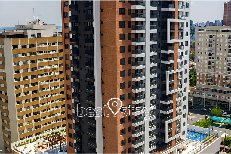 i203A- Studio Luxo, Ar Condicionado e Garagem