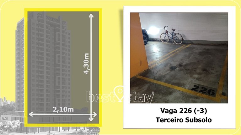 Zen- 1Quarto, Varanda/Churrasqueira, Garagem i126A