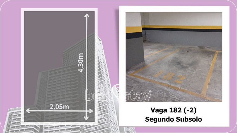 sa810 - Ar condicionado, varanda e vaga de garagem