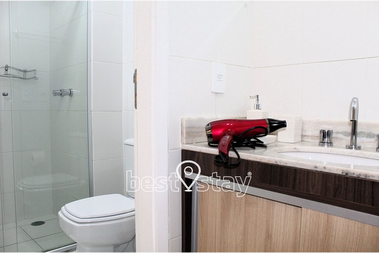 Zen- 1Quarto, Varanda/Churrasqueira, Garagem i126A