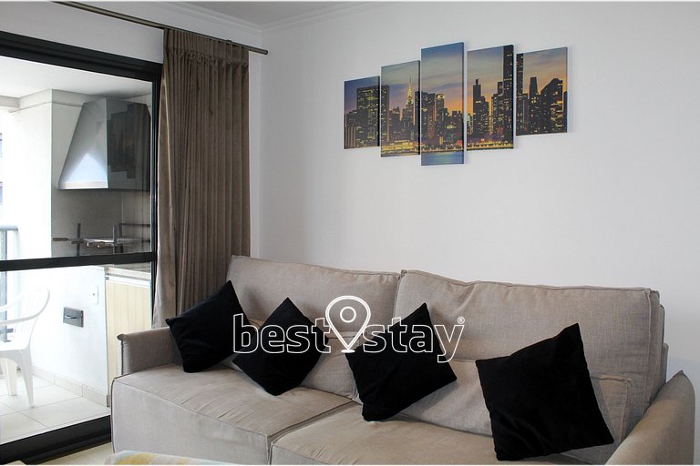 Zen- 1Quarto, Varanda/Churrasqueira, Garagem i126A