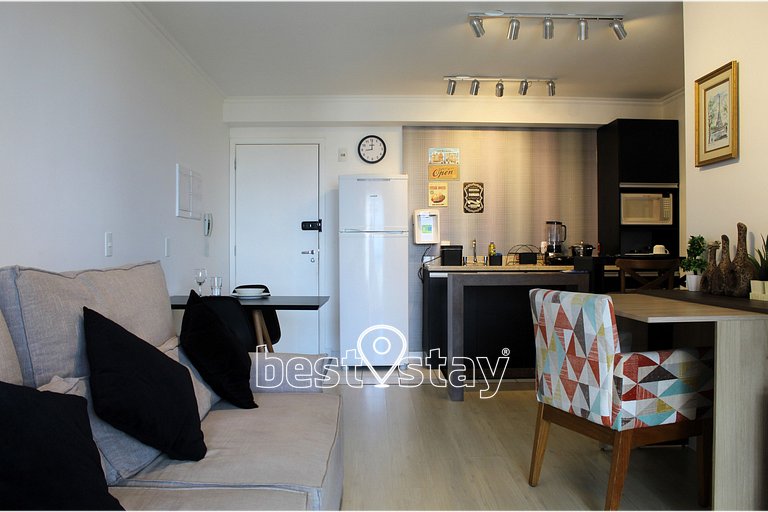 Zen- 1Quarto, Varanda/Churrasqueira, Garagem i126A