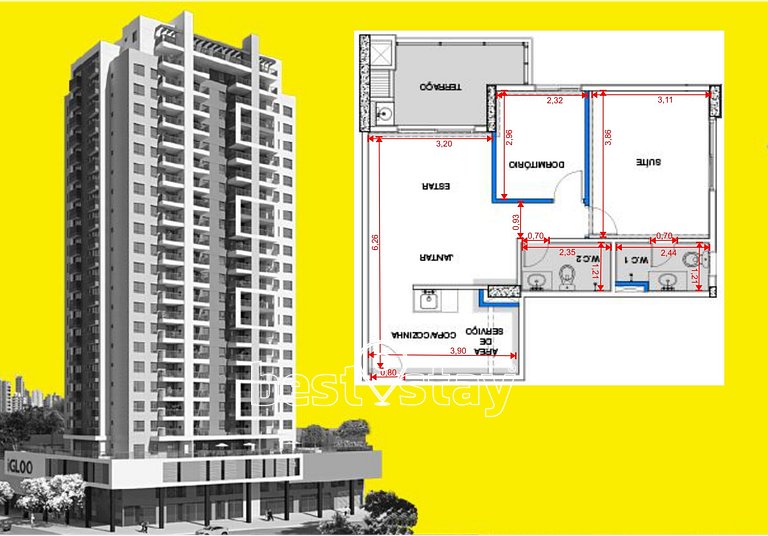 i152B- Novo - Conheça! Maravilhoso Apartamento