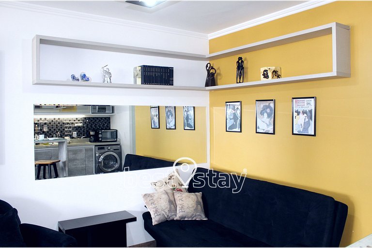 i203A- Studio Luxo, Ar Condicionado e Garagem