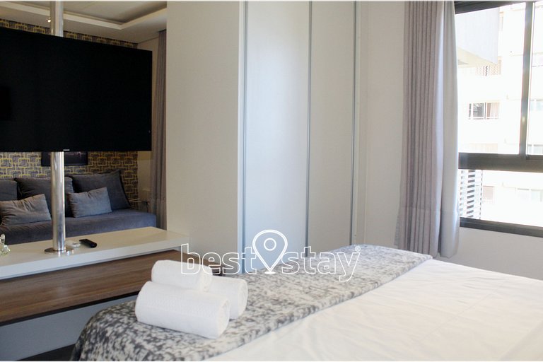 i081A - Cama Queen, churrasqueira e garagem