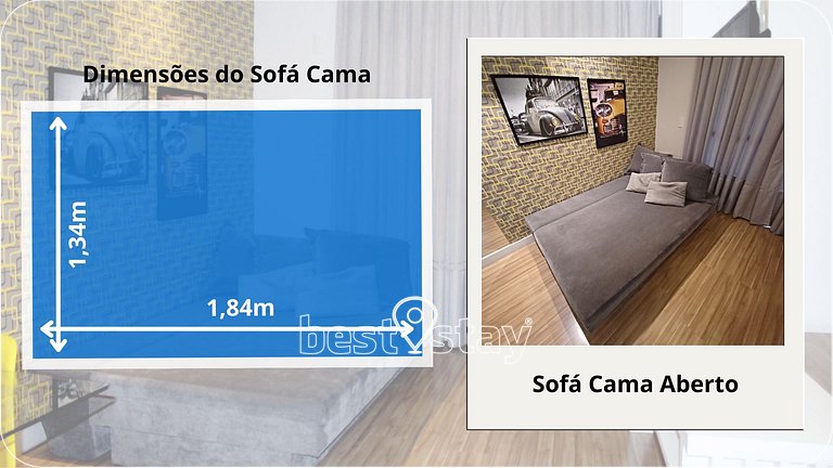 i081A - Cama Queen, churrasqueira e garagem
