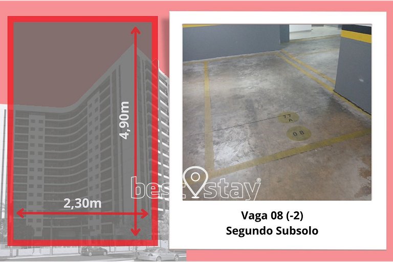 v077A- VEJA! Varanda, Ar Condicionado e Garagem
