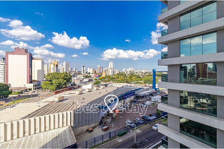 sa810 - Ar condicionado, varanda e vaga de garagem