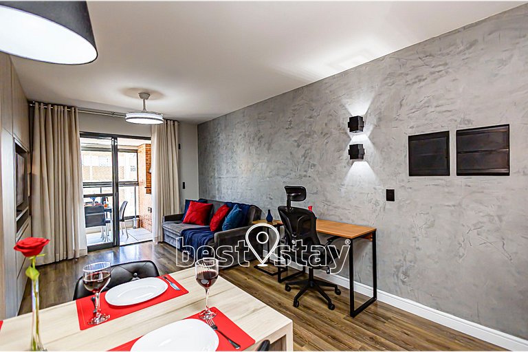 ZEN -1 quarto, churrasqueira, vaga de garagem 131B