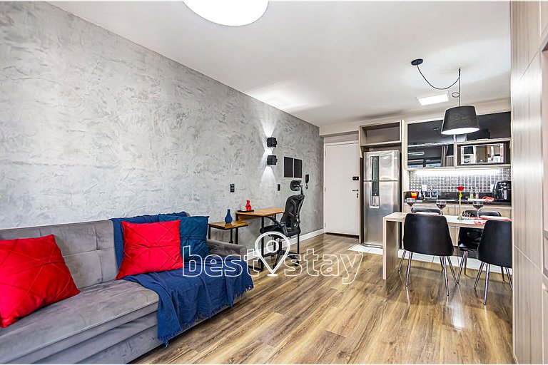 ZEN -1 quarto, churrasqueira, vaga de garagem 131B