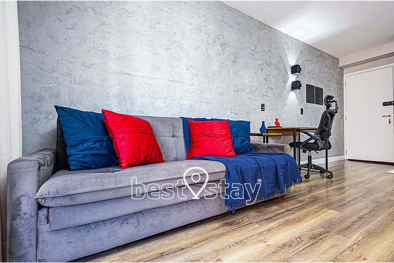 ZEN -1 quarto, churrasqueira, vaga de garagem 131B