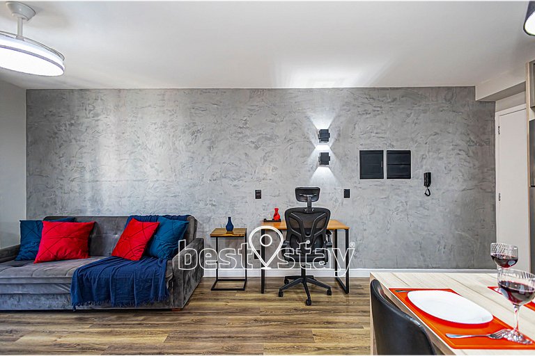 ZEN -1 quarto, churrasqueira, vaga de garagem 131B