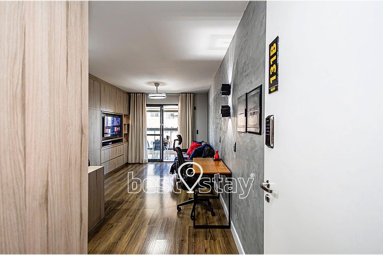 ZEN -1 quarto, churrasqueira, vaga de garagem 131B