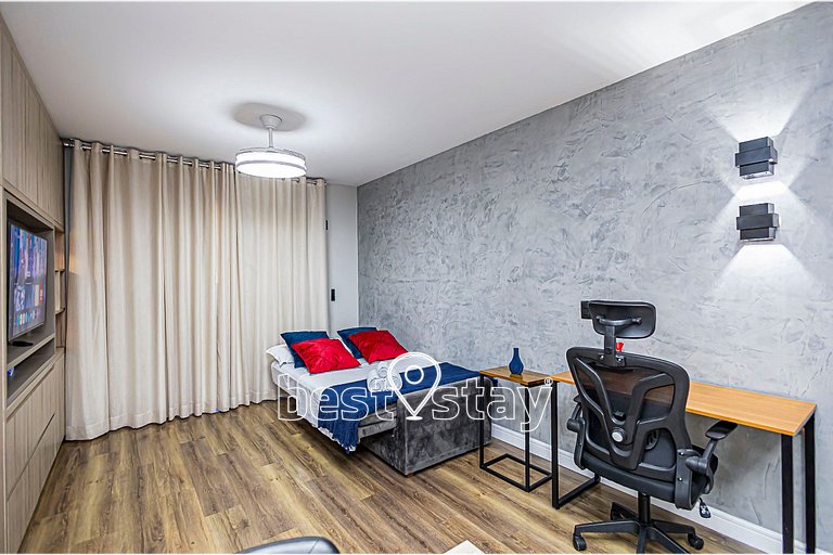 ZEN -1 quarto, churrasqueira, vaga de garagem 131B