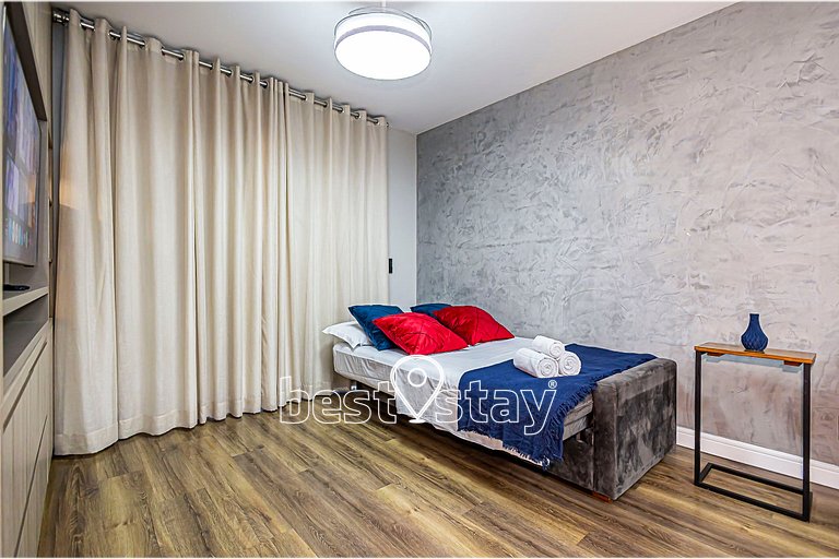 ZEN -1 quarto, churrasqueira, vaga de garagem 131B