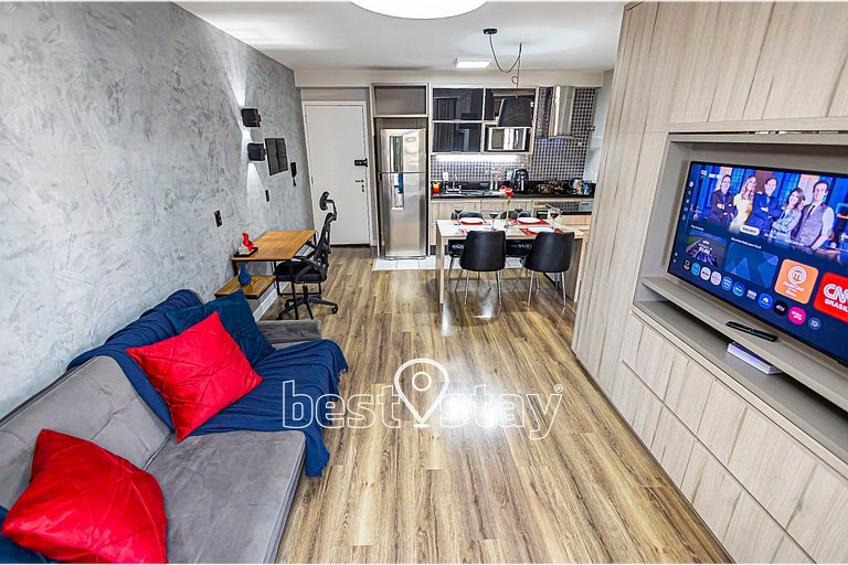 ZEN -1 quarto, churrasqueira, vaga de garagem 131B