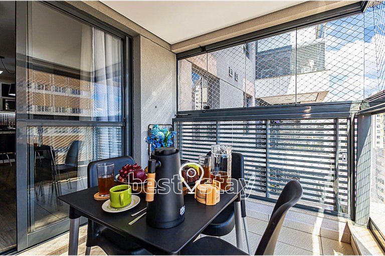 ZEN -1 quarto, churrasqueira, vaga de garagem 131B