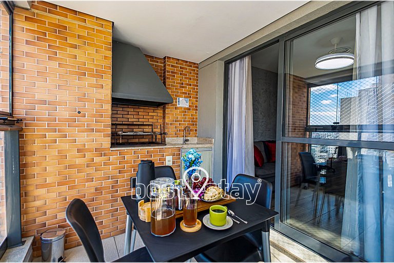 ZEN -1 quarto, churrasqueira, vaga de garagem 131B