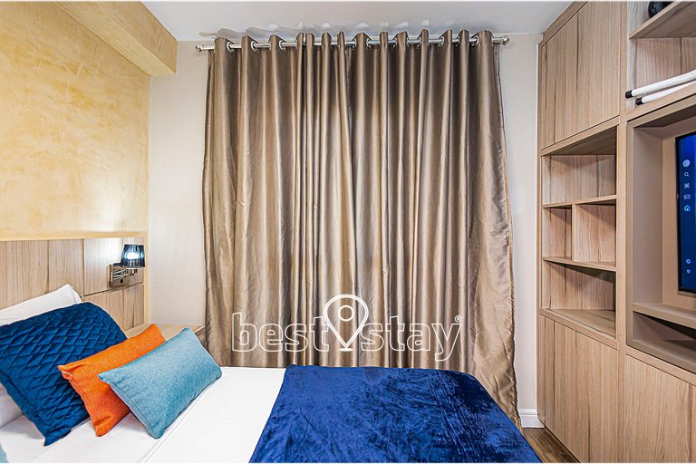 ZEN -1 quarto, churrasqueira, vaga de garagem 131B