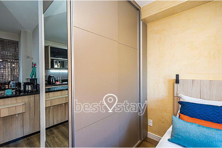ZEN -1 quarto, churrasqueira, vaga de garagem 131B