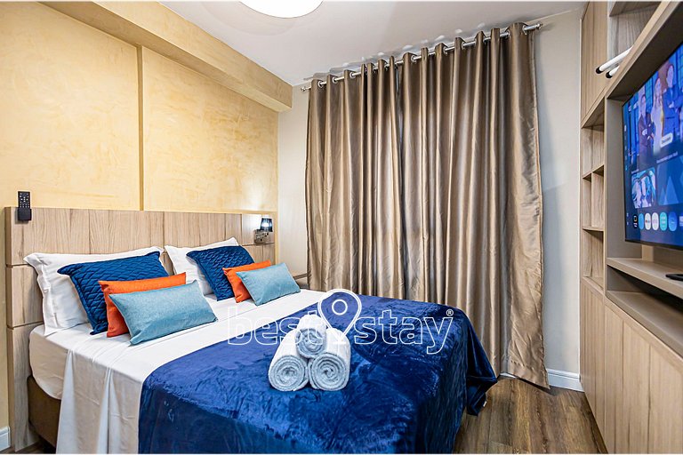 ZEN -1 quarto, churrasqueira, vaga de garagem 131B