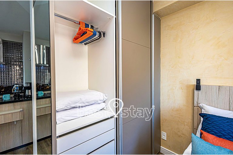 ZEN -1 quarto, churrasqueira, vaga de garagem 131B